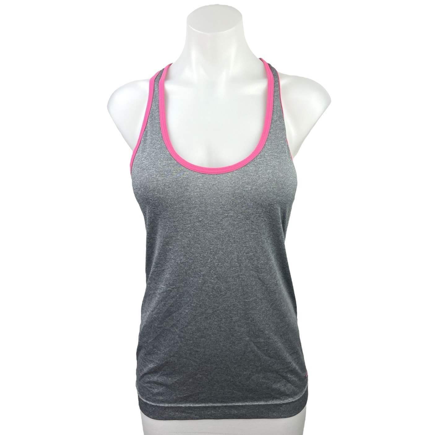 C9 By Champion Gray Heathered Racer Back Loose Activewear Sports Cami Tank Top S